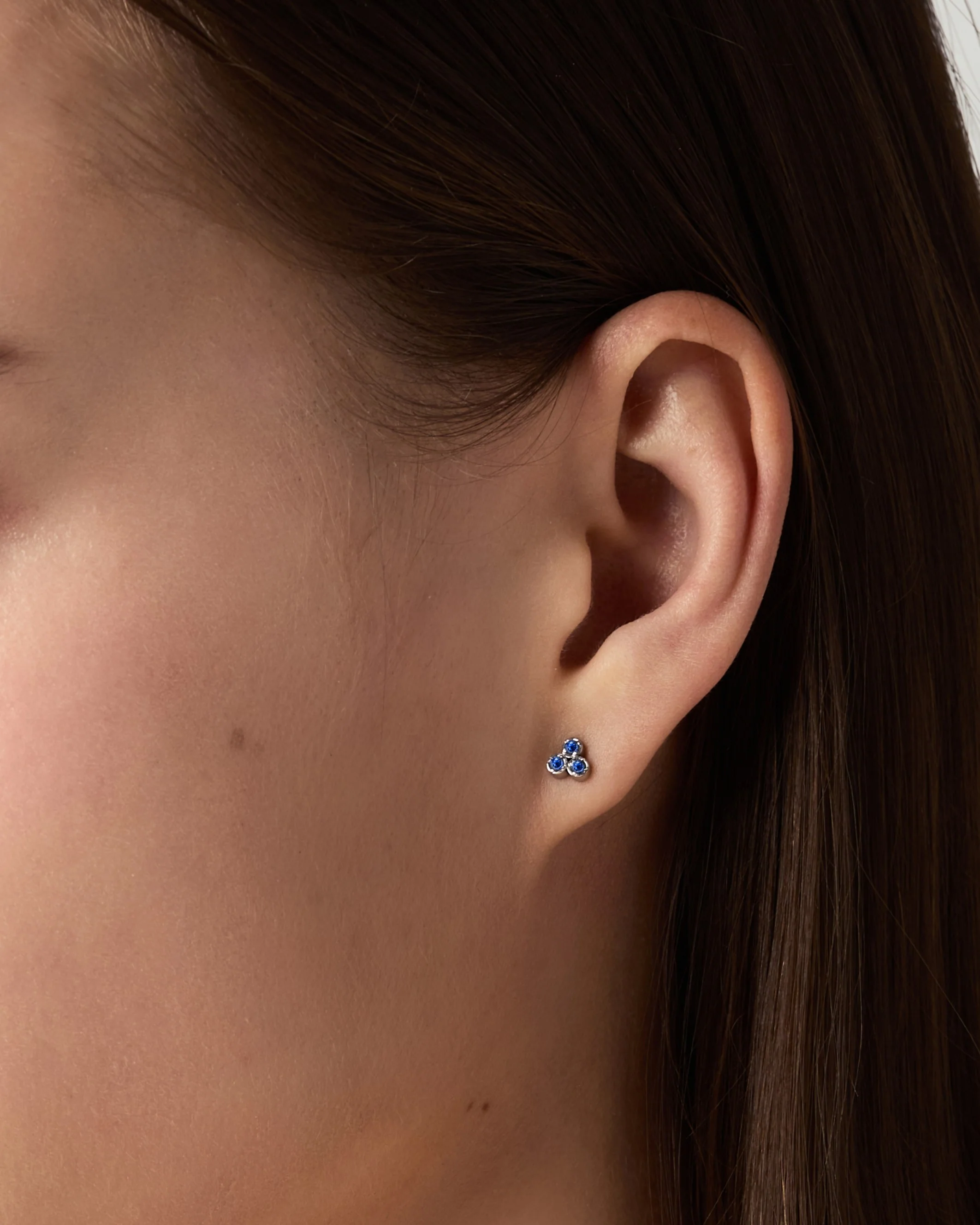 Aster Blue Sapphire Studs - Image 7