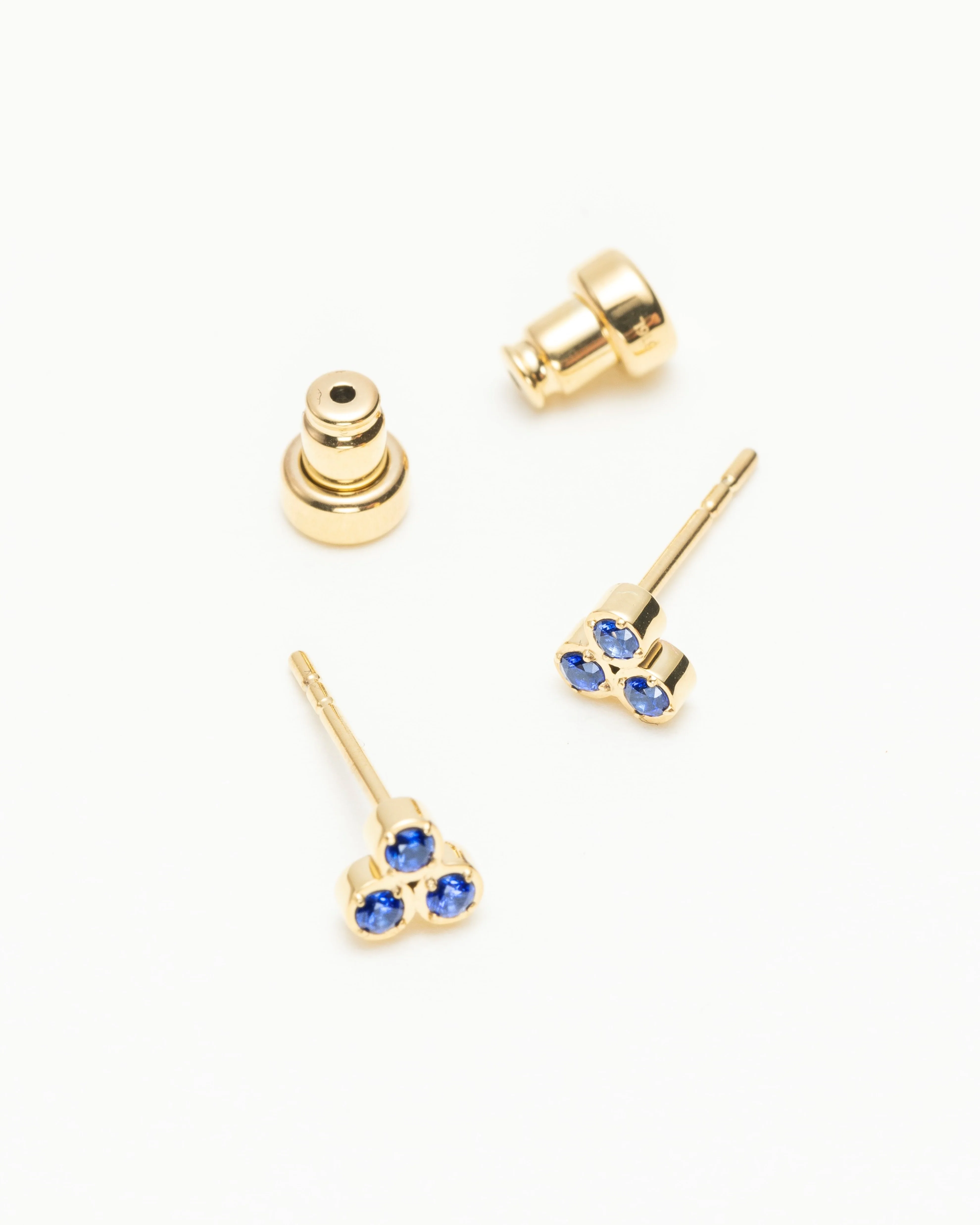 Aster Blue Sapphire Studs - Image 5