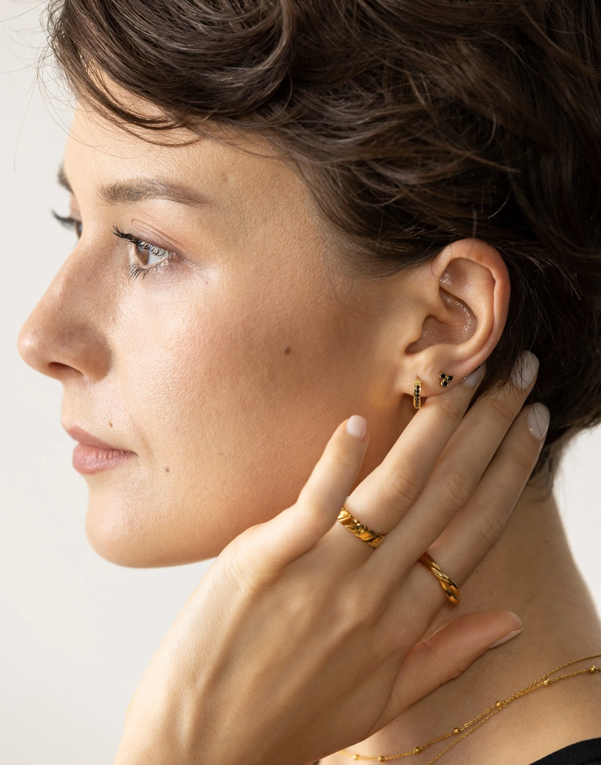 Aster Black Onyx Studs - Image 2