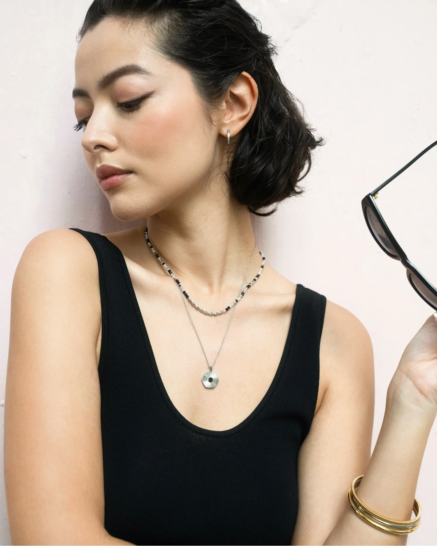 Barley Noir Beaded Necklace - Image 8