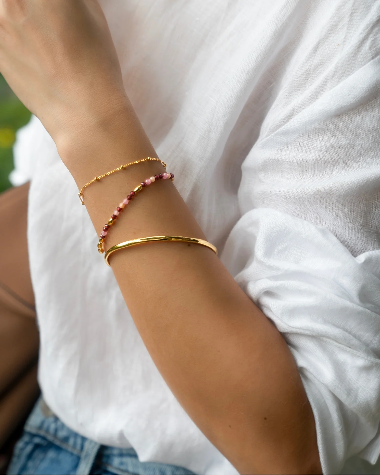 Barley Rouge Beaded Bracelet - Image 4