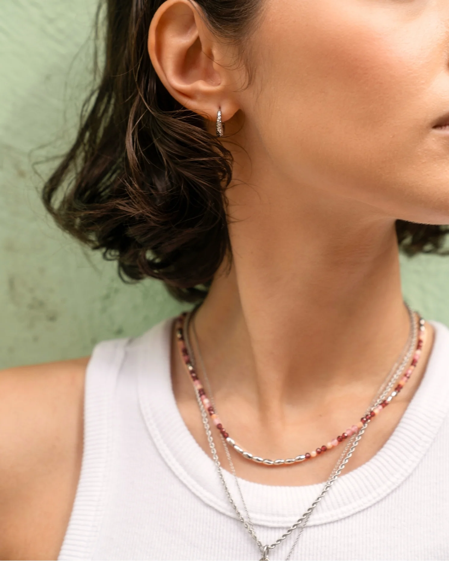 Barley Rouge Beaded Necklace - Image 11