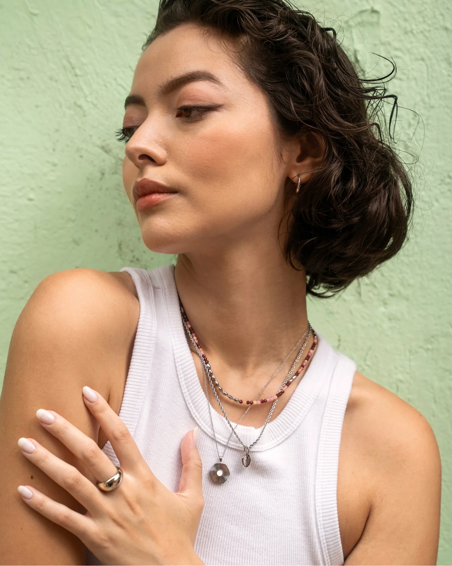 Barley Rouge Beaded Necklace - Image 12