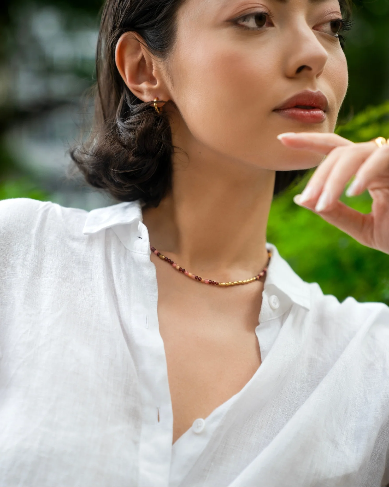 Barley Rouge Beaded Necklace - Image 3
