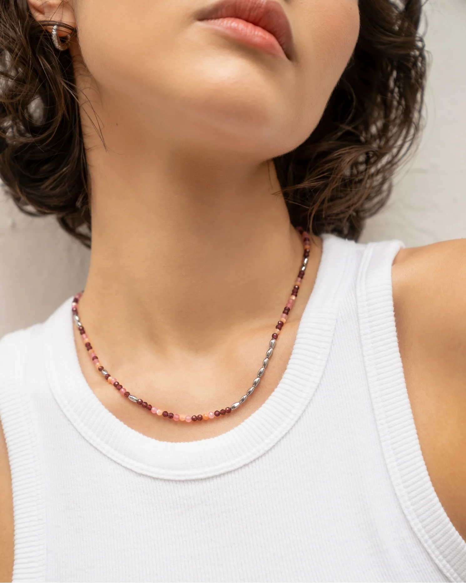 Barley Rouge Beaded Necklace - Image 8