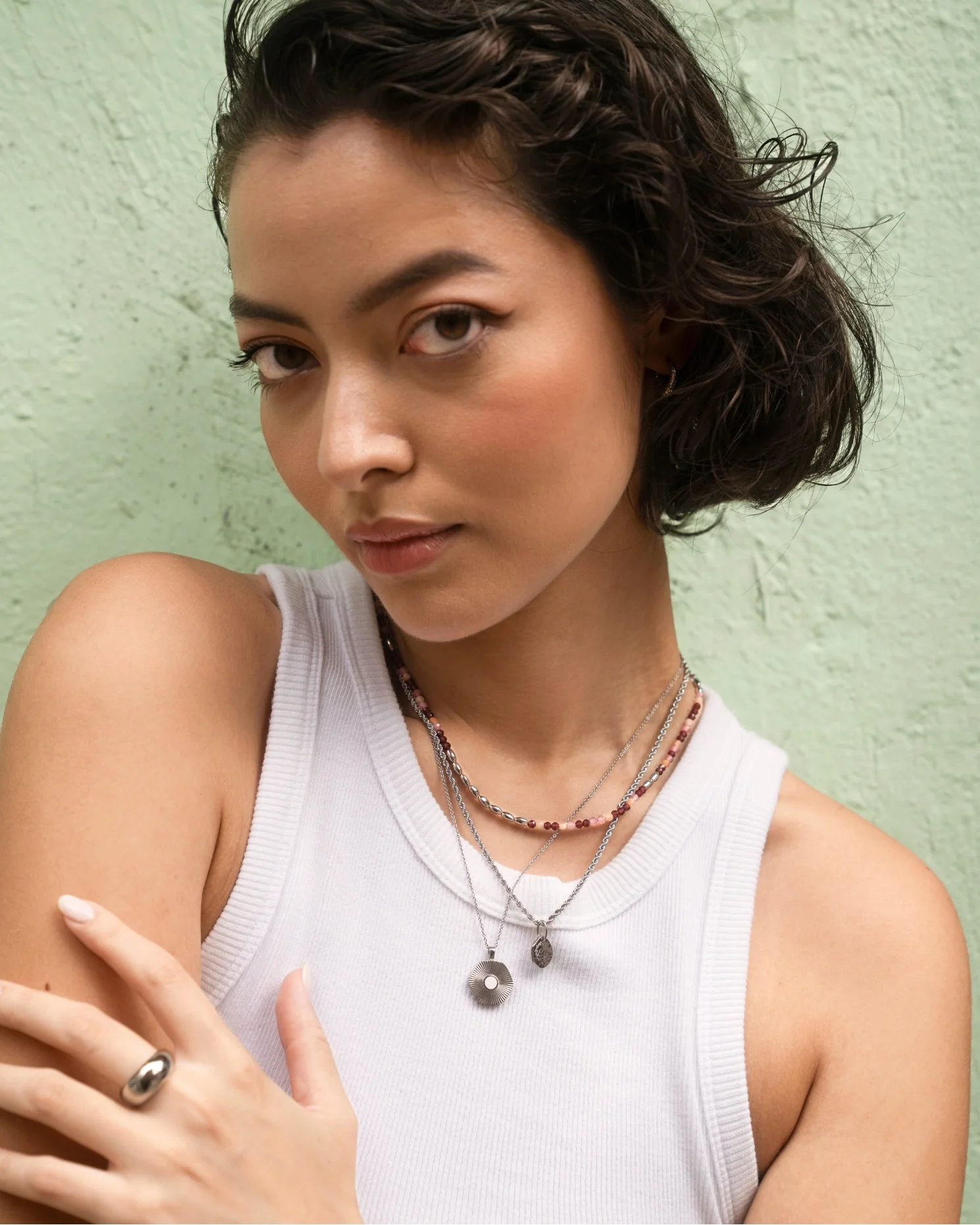 Barley Rouge Beaded Necklace - Image 9