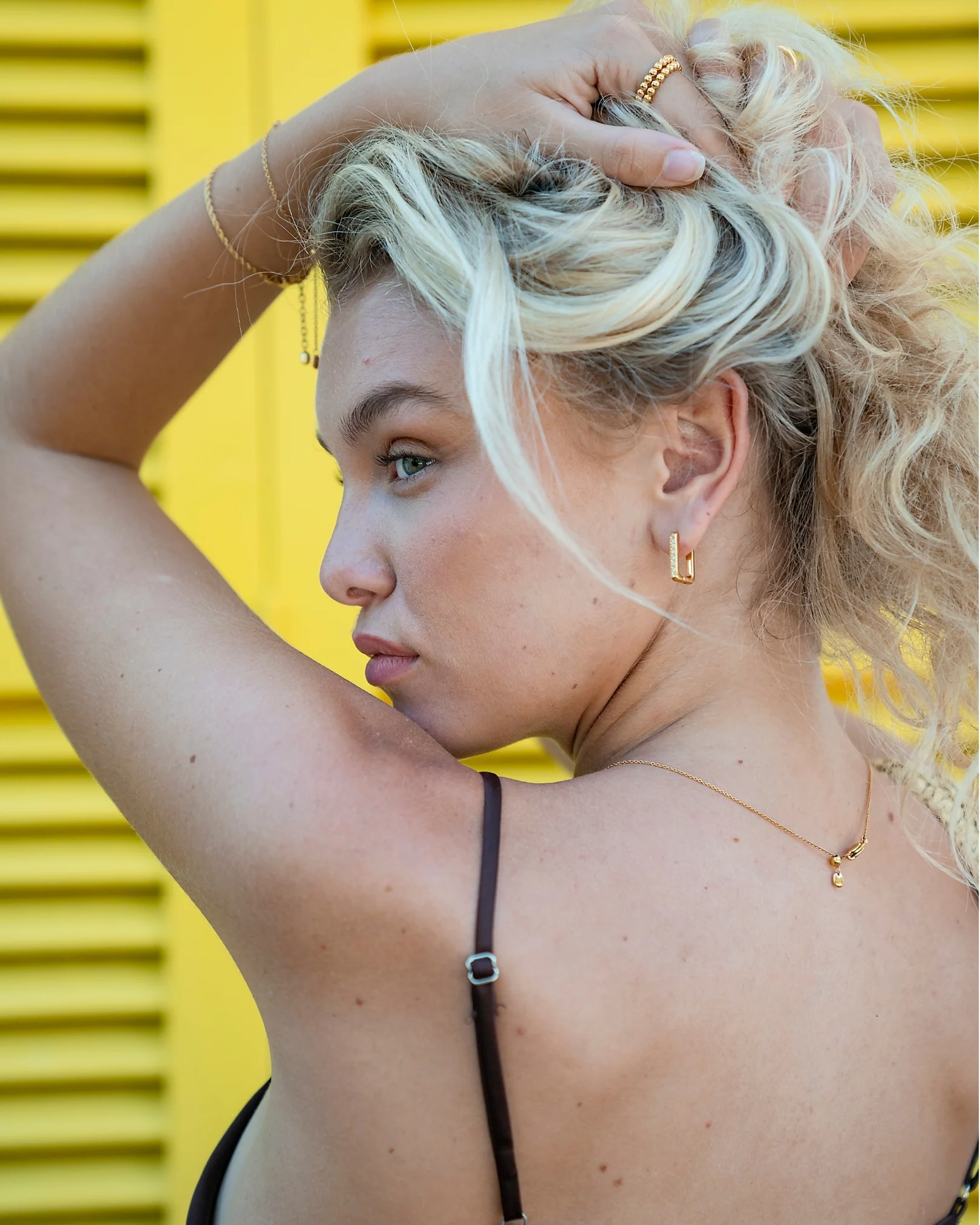 Elo Sapphire Link Hoops - Image 3