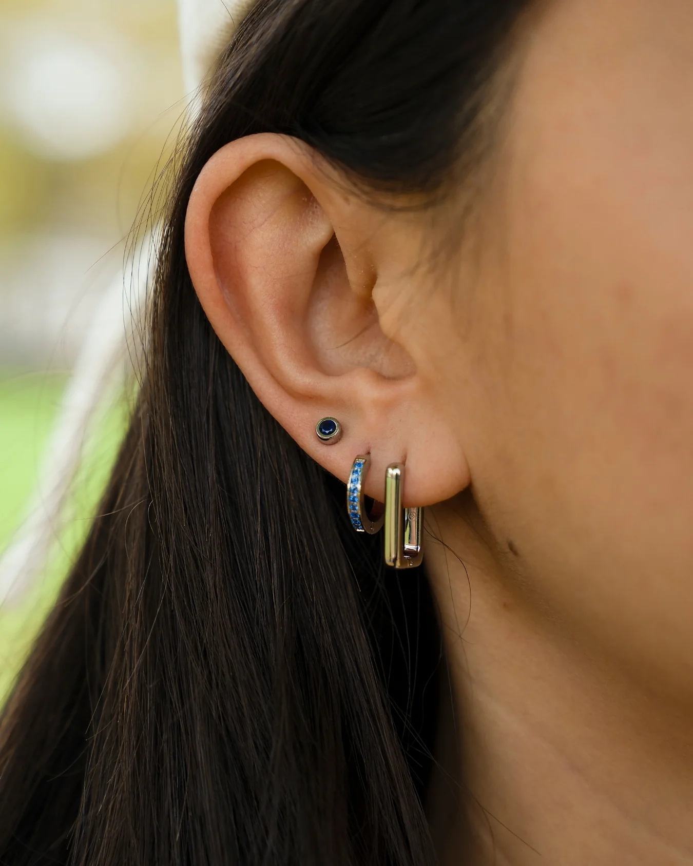 Gala Blue Sapphire Studs - Image 9