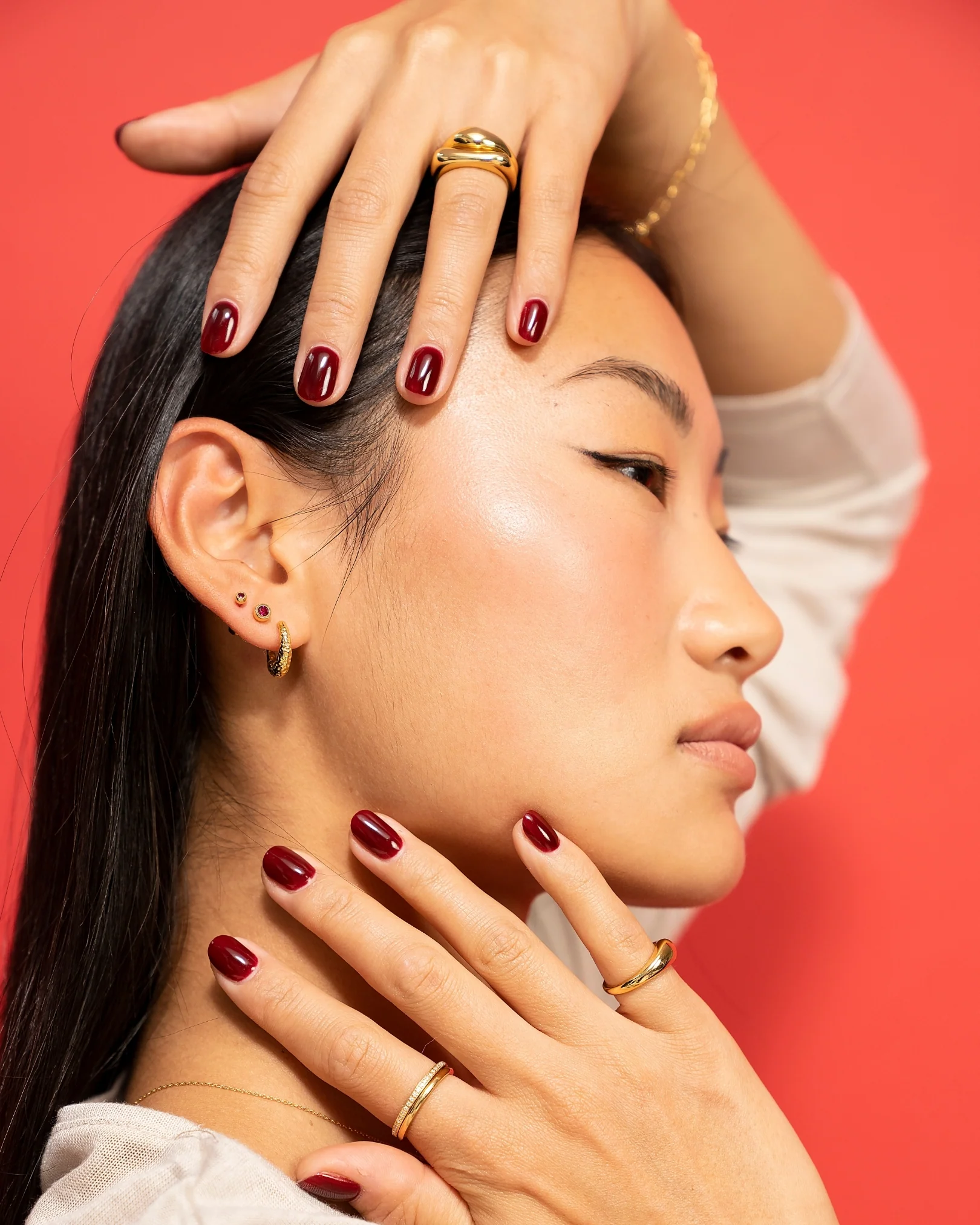 Gala Ruby Studs - Image 4