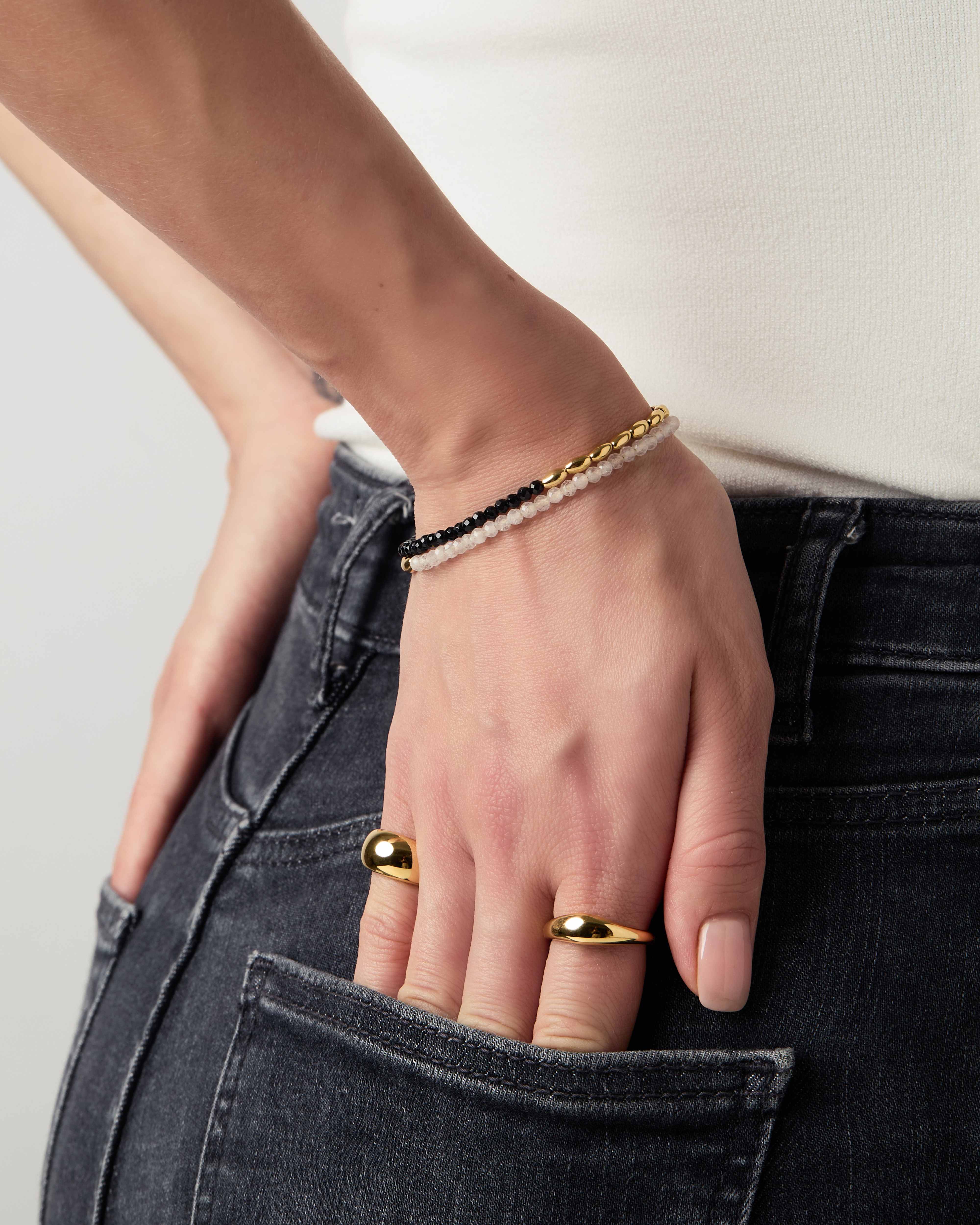 Barley Black Agate Bracelet - Image 4