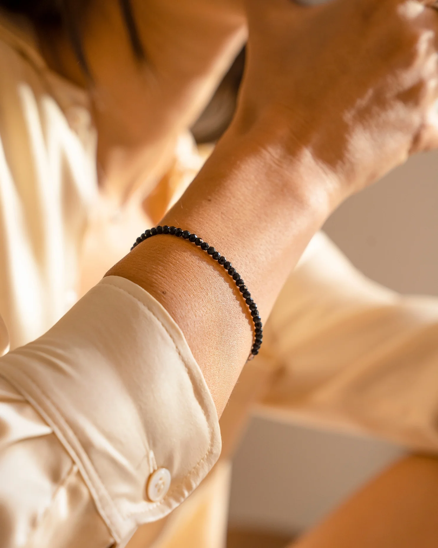 Barley Black Agate Bracelet - Image 9