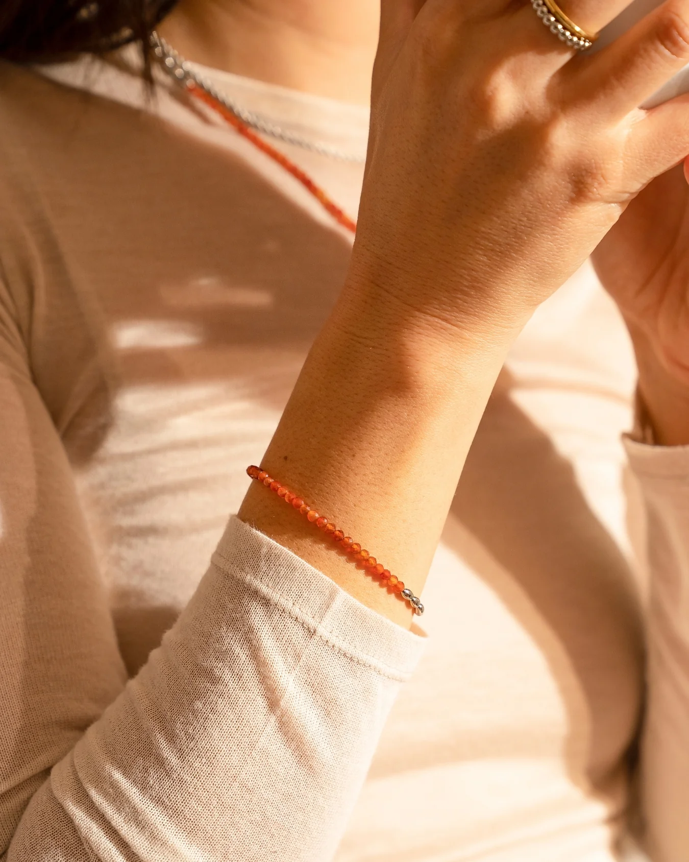 Barley Red Agate Bracelet - Image 7