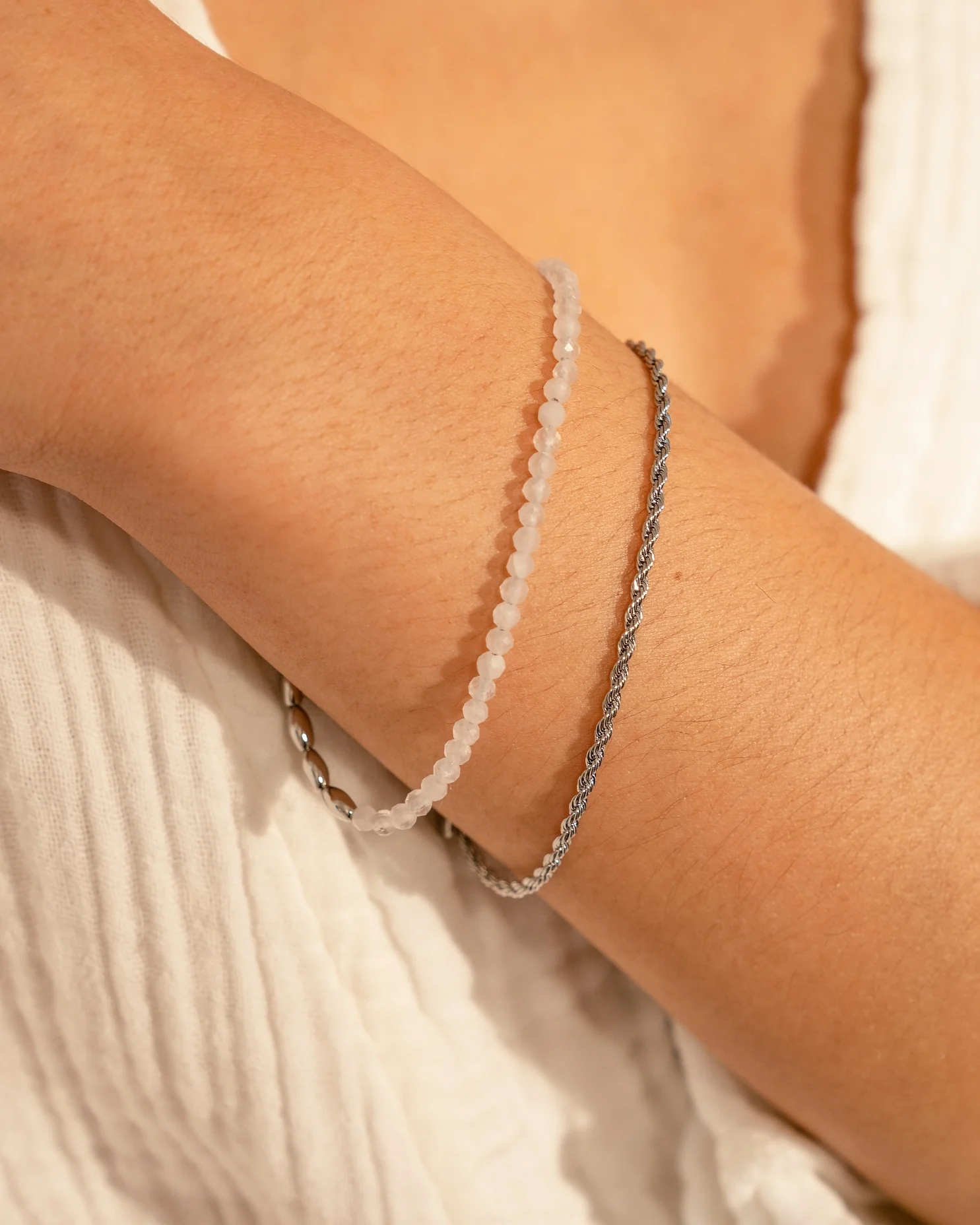 Barley White Rock Crystal Bracelet - Image 6