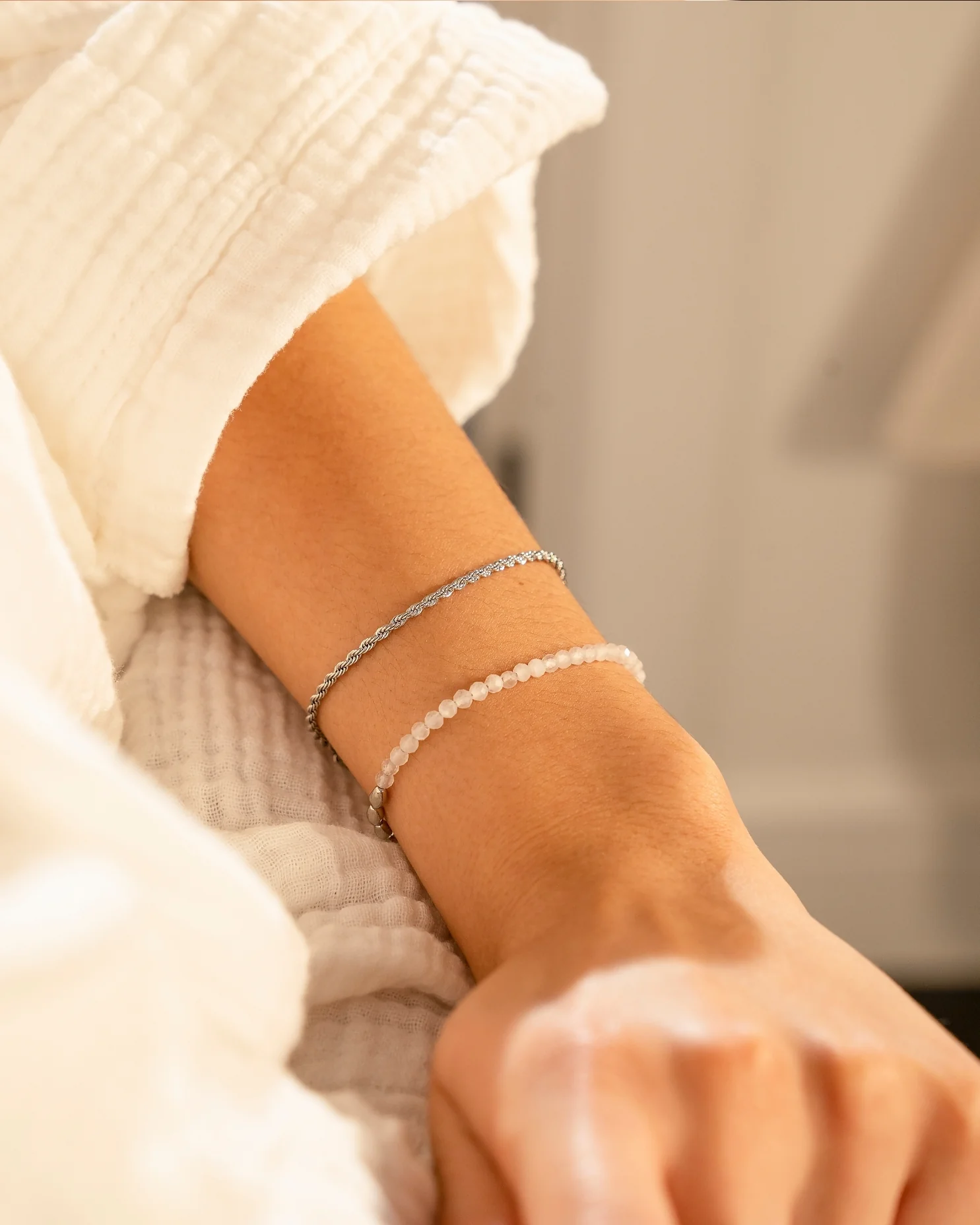 Barley White Rock Crystal Bracelet - Image 7