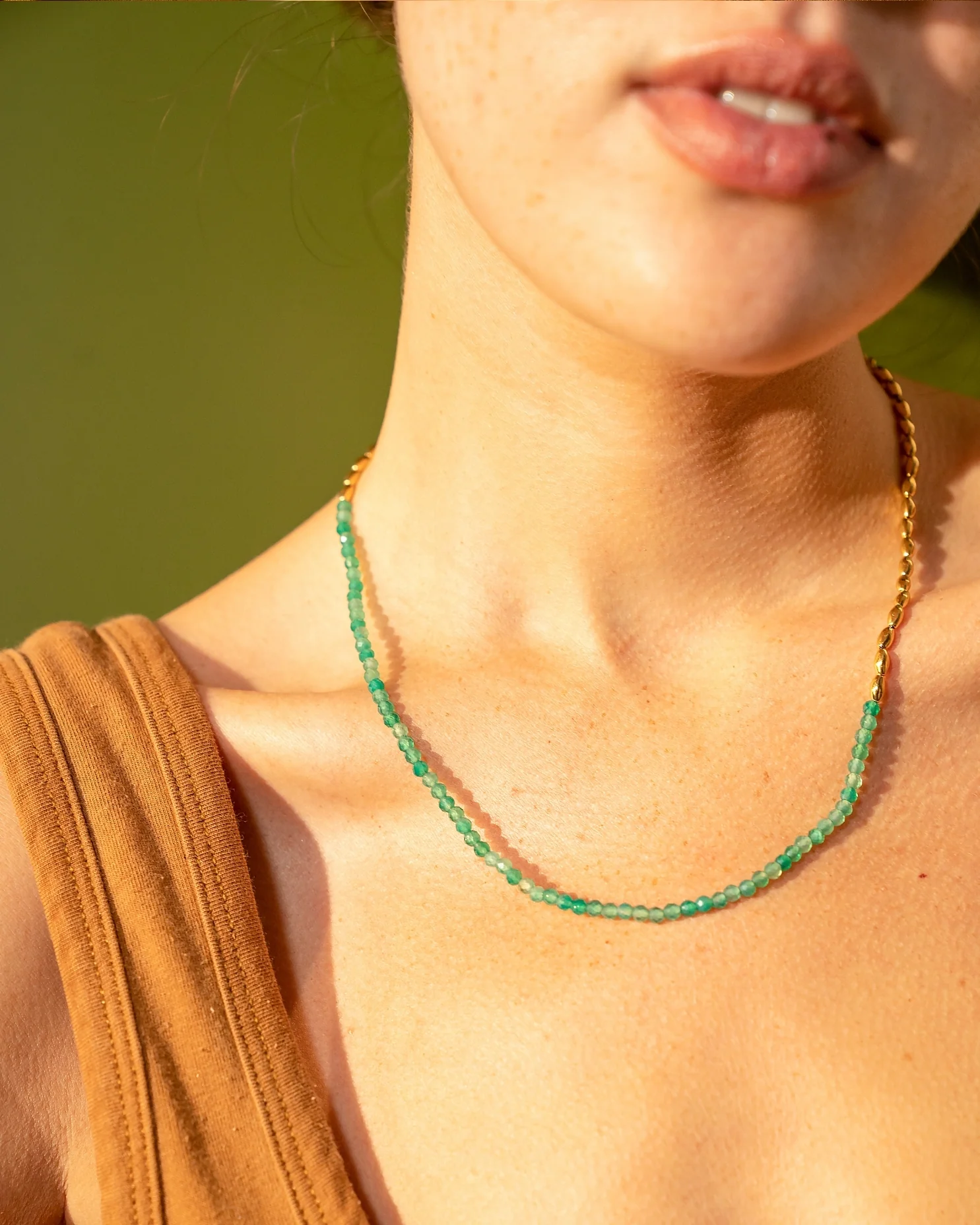 Barley Green Agate Necklace - Image 4