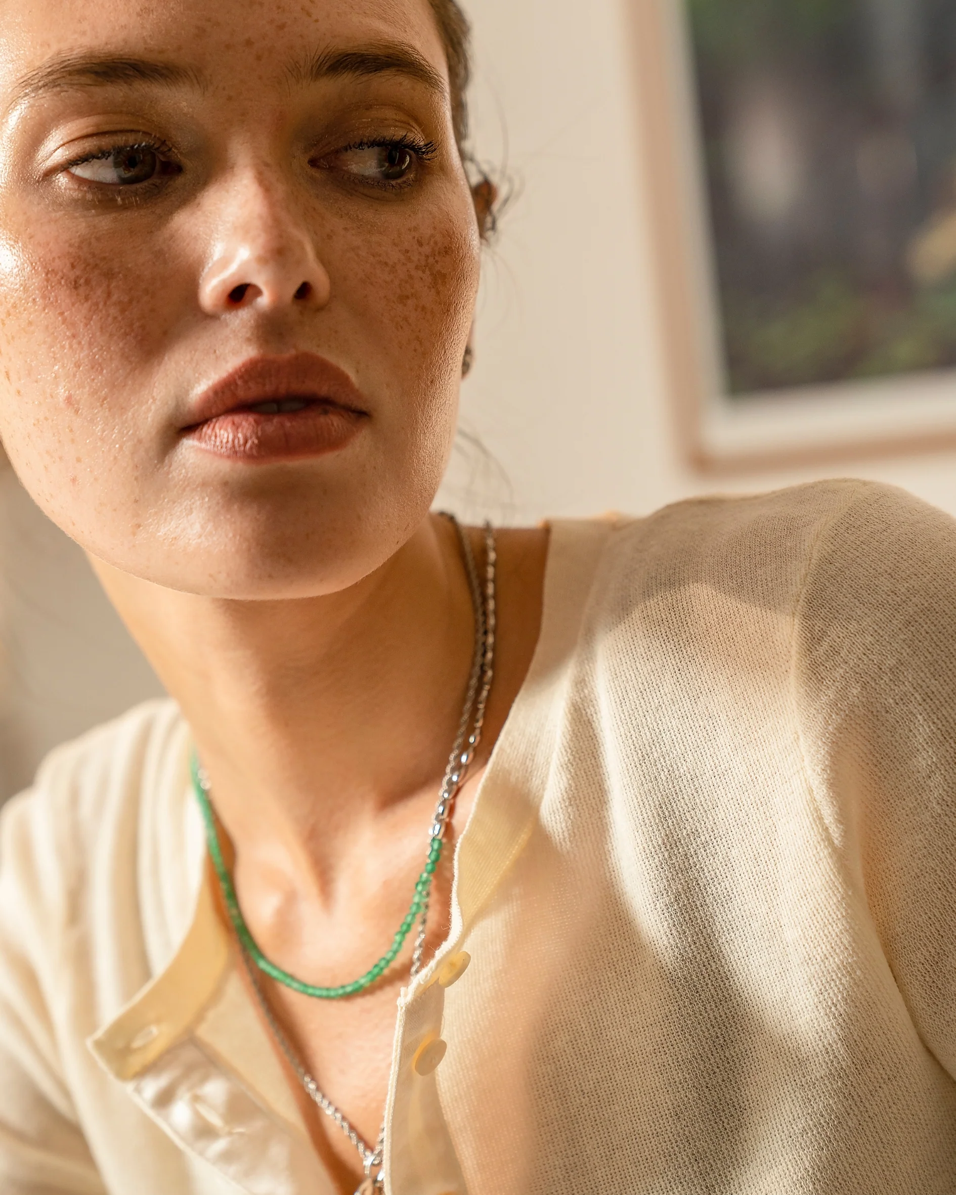 Barley Green Agate Necklace - Image 7