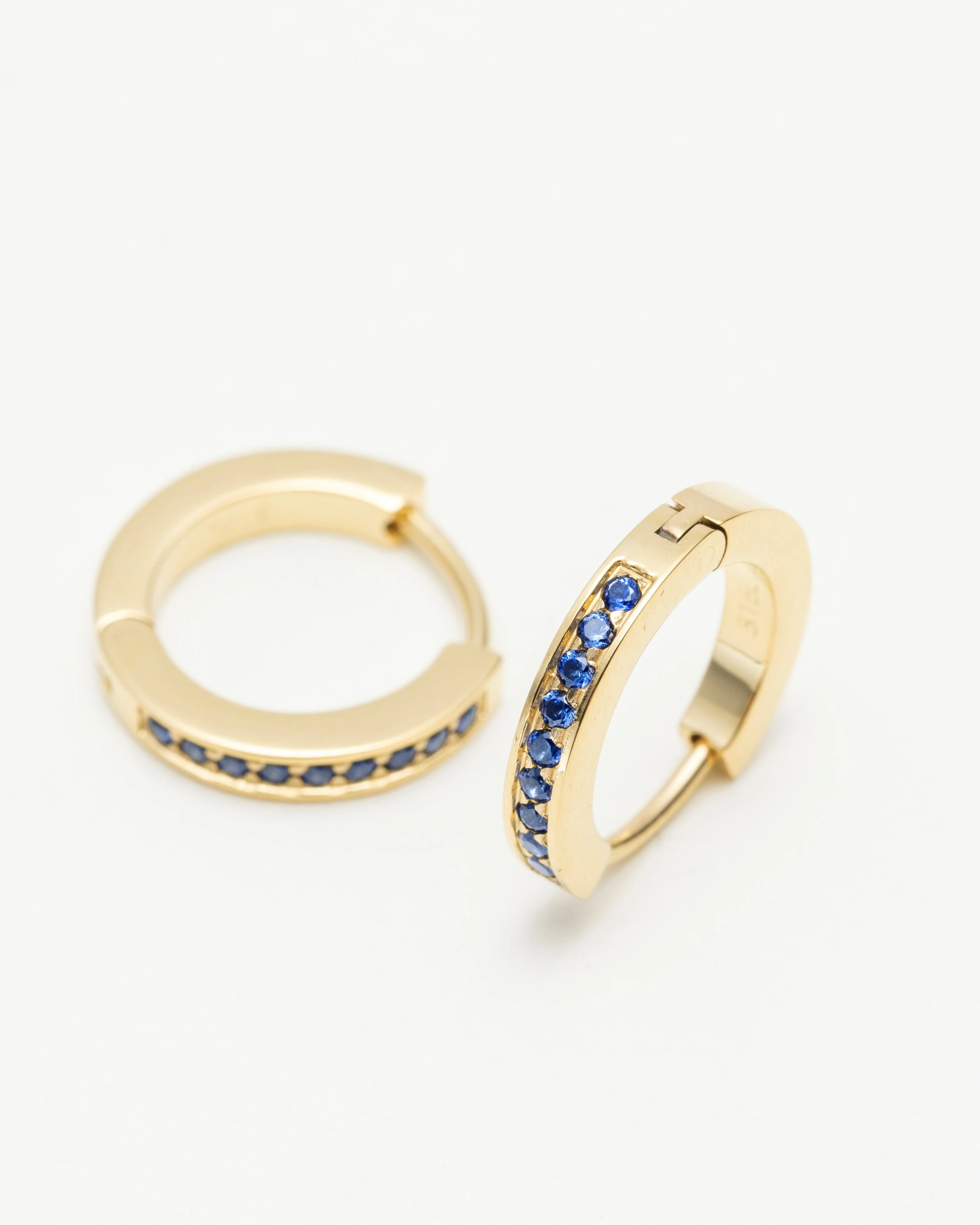 Iris Blue Sapphire Hoops - Image 3