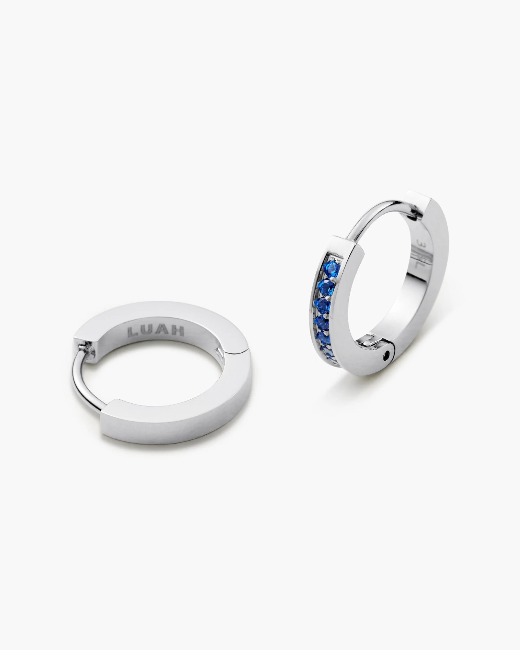 Iris Blue Sapphire Hoops - Image 9