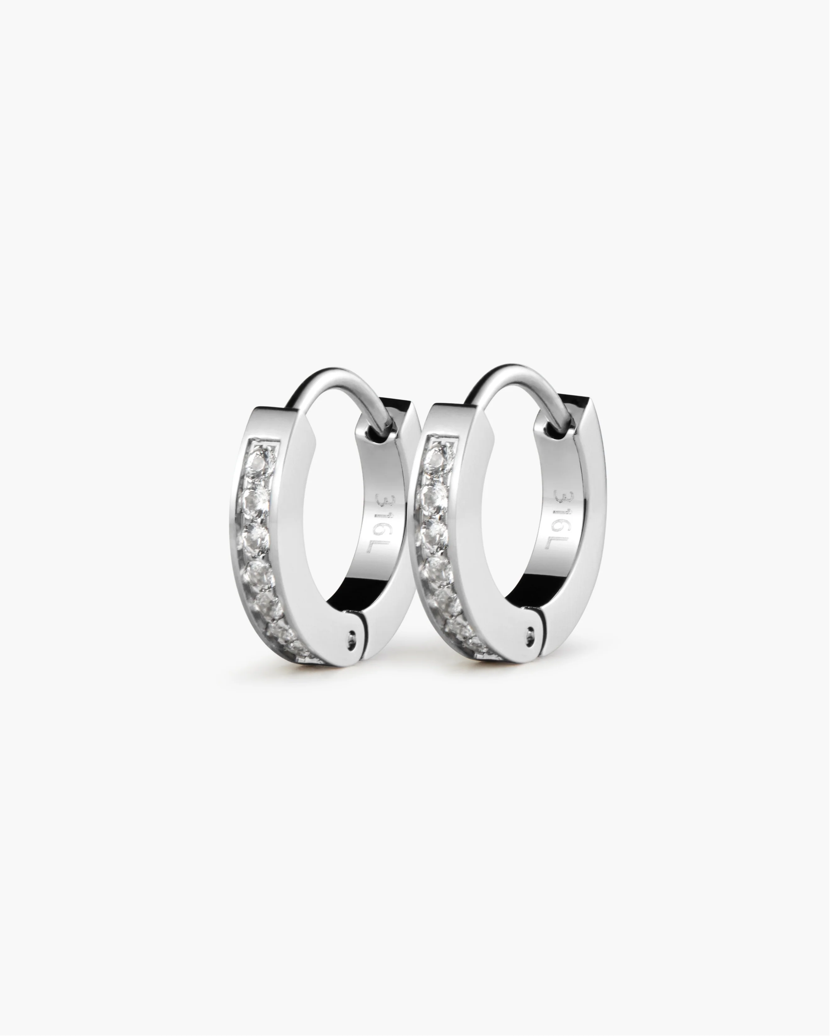 Iris White Sapphire Huggies - Image 6