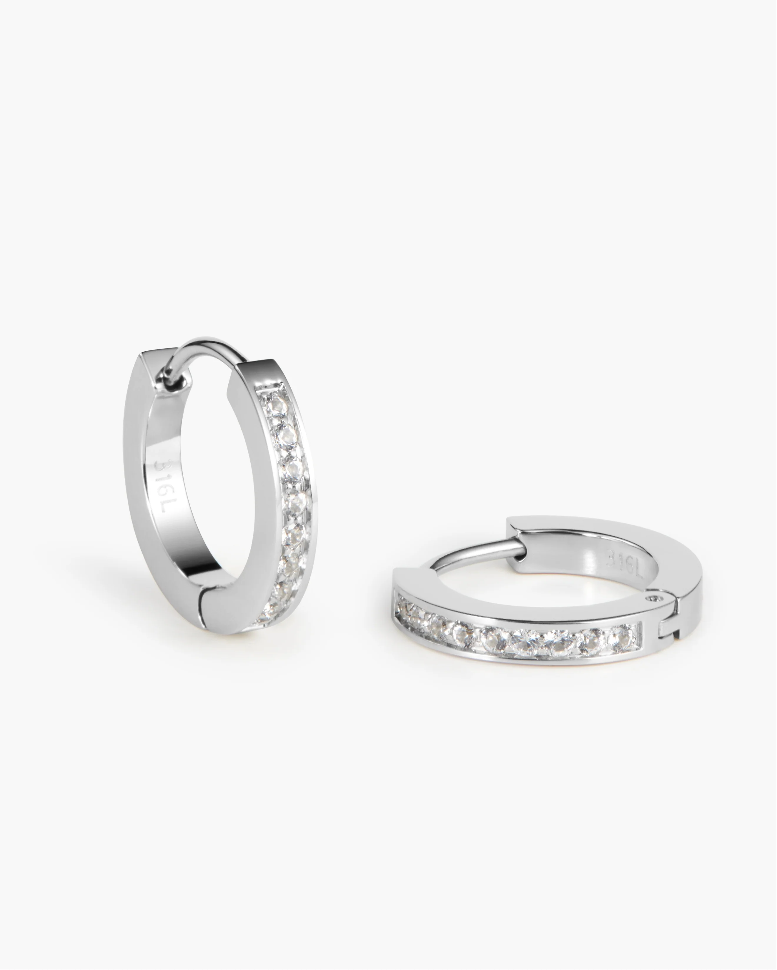 Iris White Sapphire Hoops - Image 6