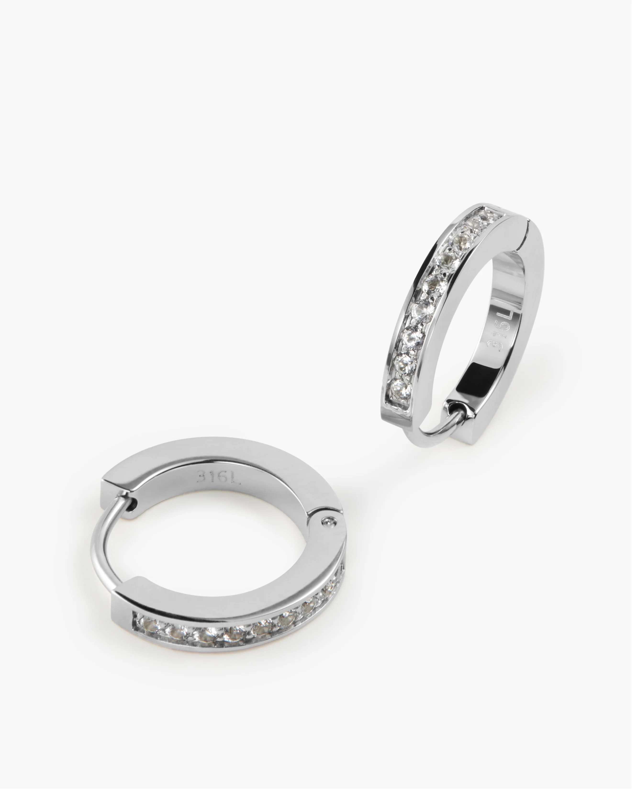Iris White Sapphire Hoops - Image 8