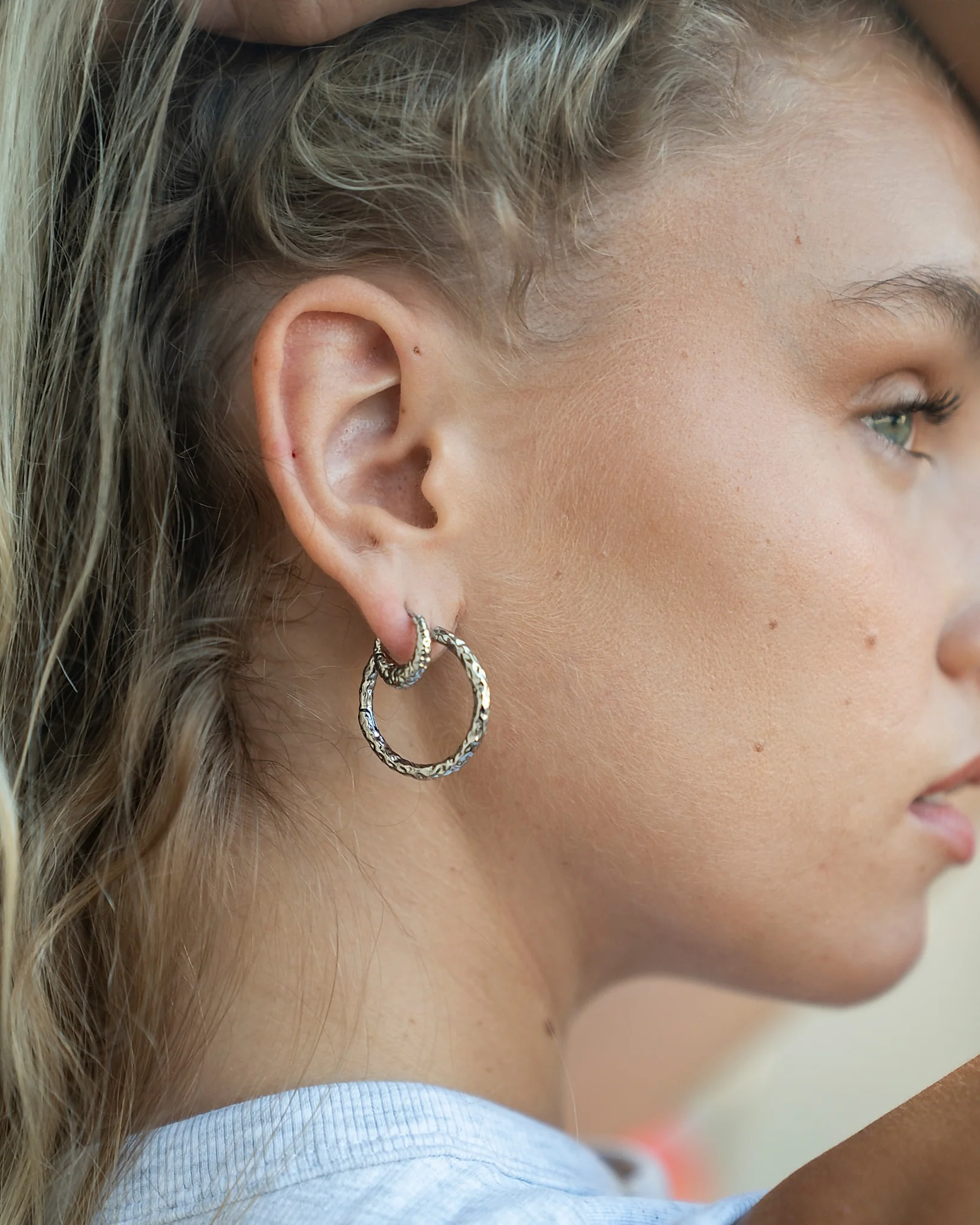Maeve Silver Hoop Duo