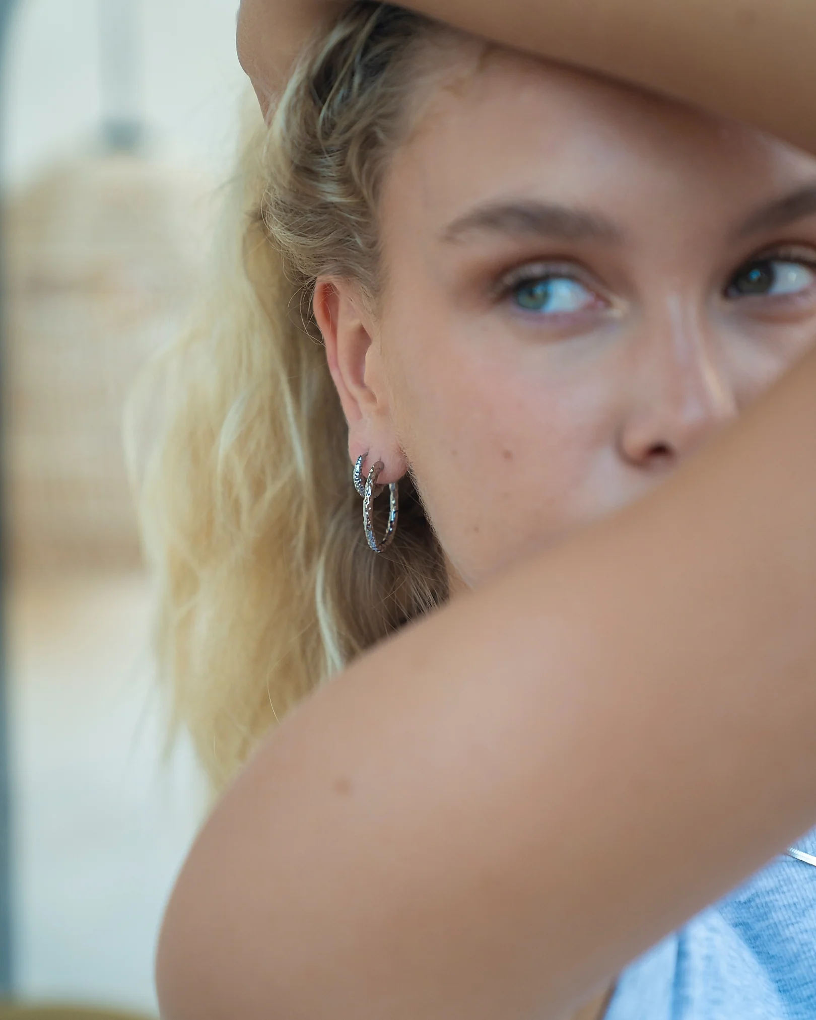 Maeve Silver Hoop Duo - Image 4