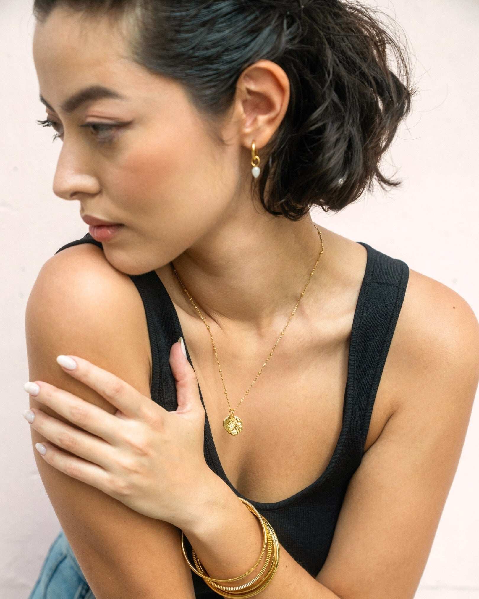 Maeve Textured Shell Pendant - Image 3