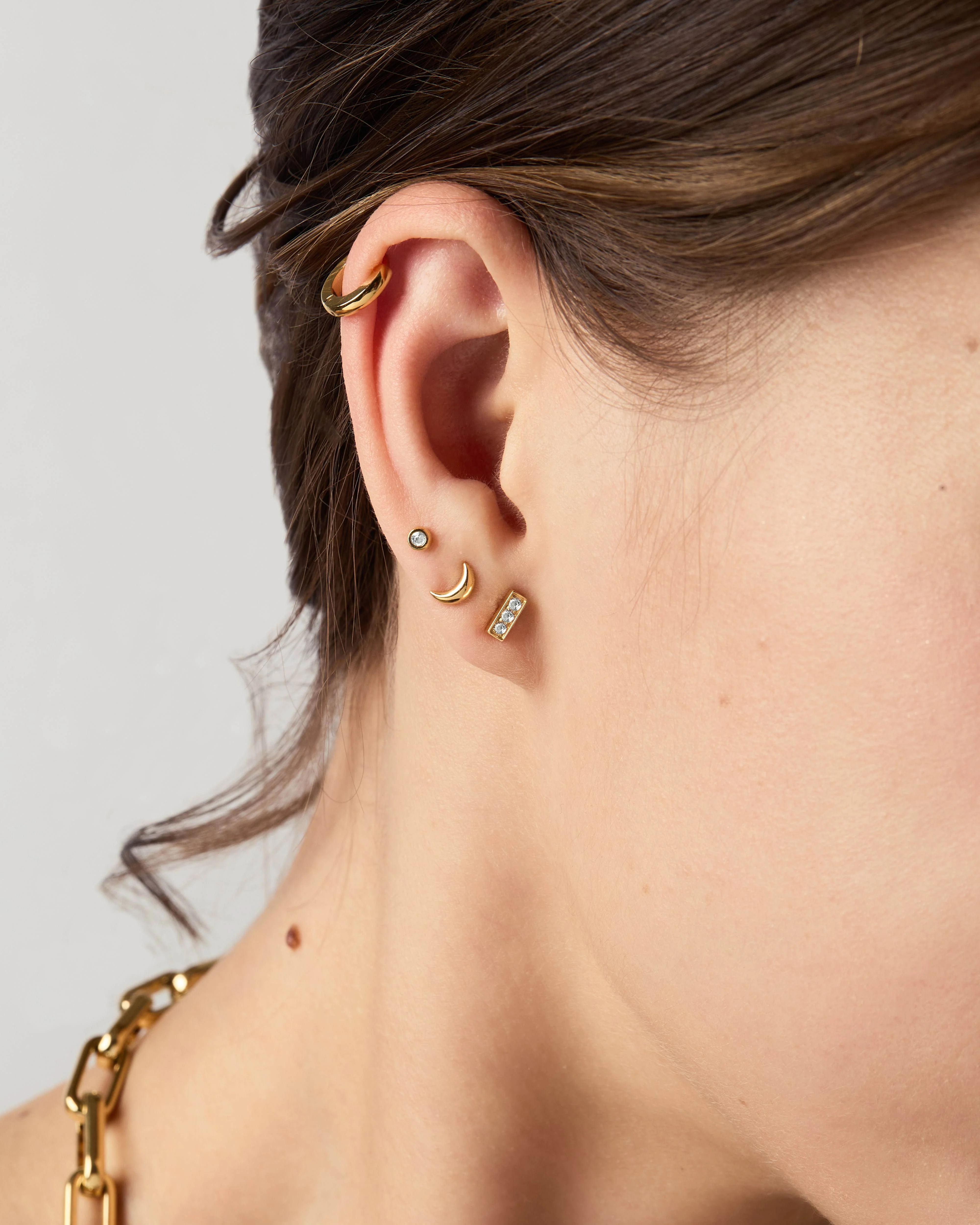 Rhea Sapphire Bar Studs - Image 2