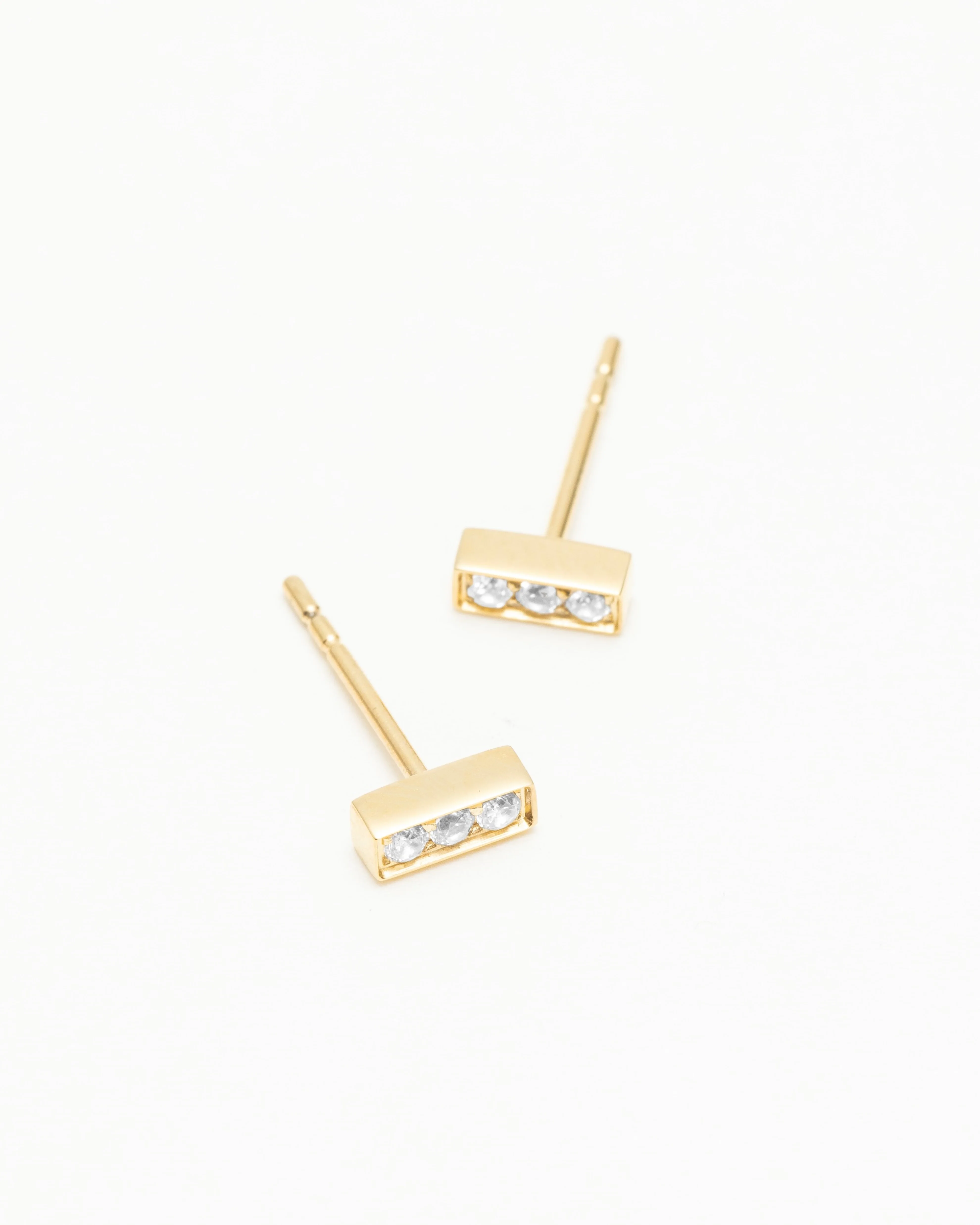 Rhea Sapphire Bar Studs - Image 4